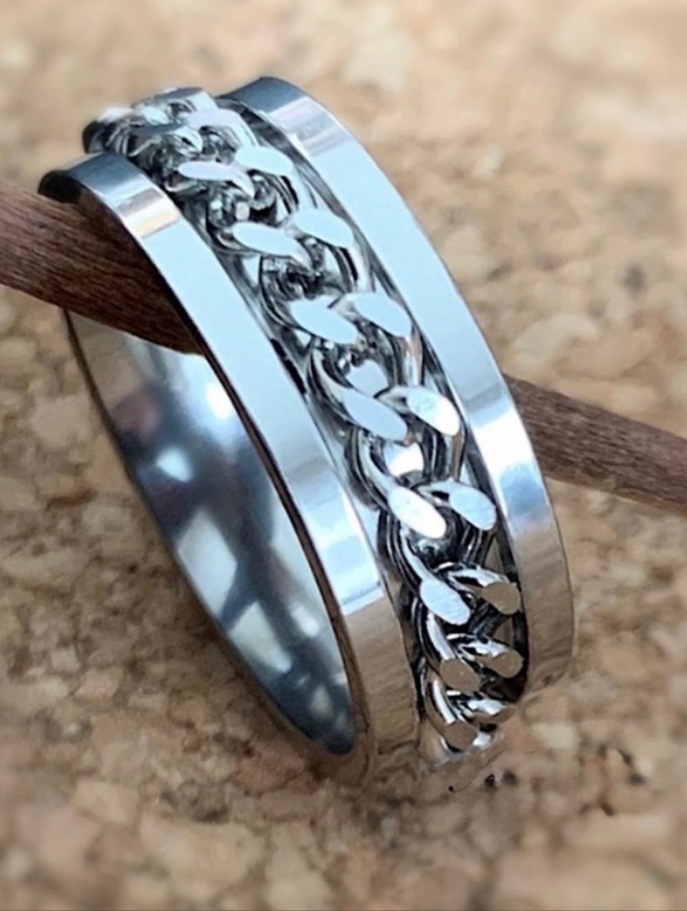 Mens Titanium Steel Ring